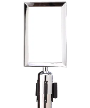 Queue Up Top Signage Vertical Header Silver - MX-QUSNA4