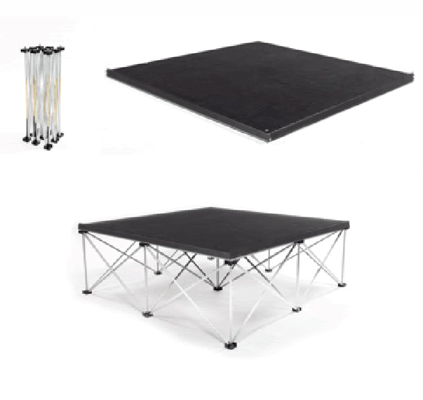 Portable Stage Platform Foldable Leg, Fast & Solid Setup - 2.6 Feet Height - MX-PS26