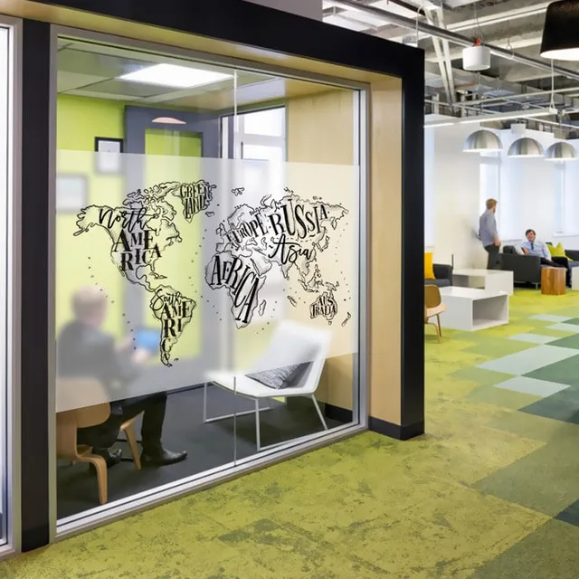Frosted Glass Sticker Printing & Installation - Clear Frost Sticker MX-CWSI