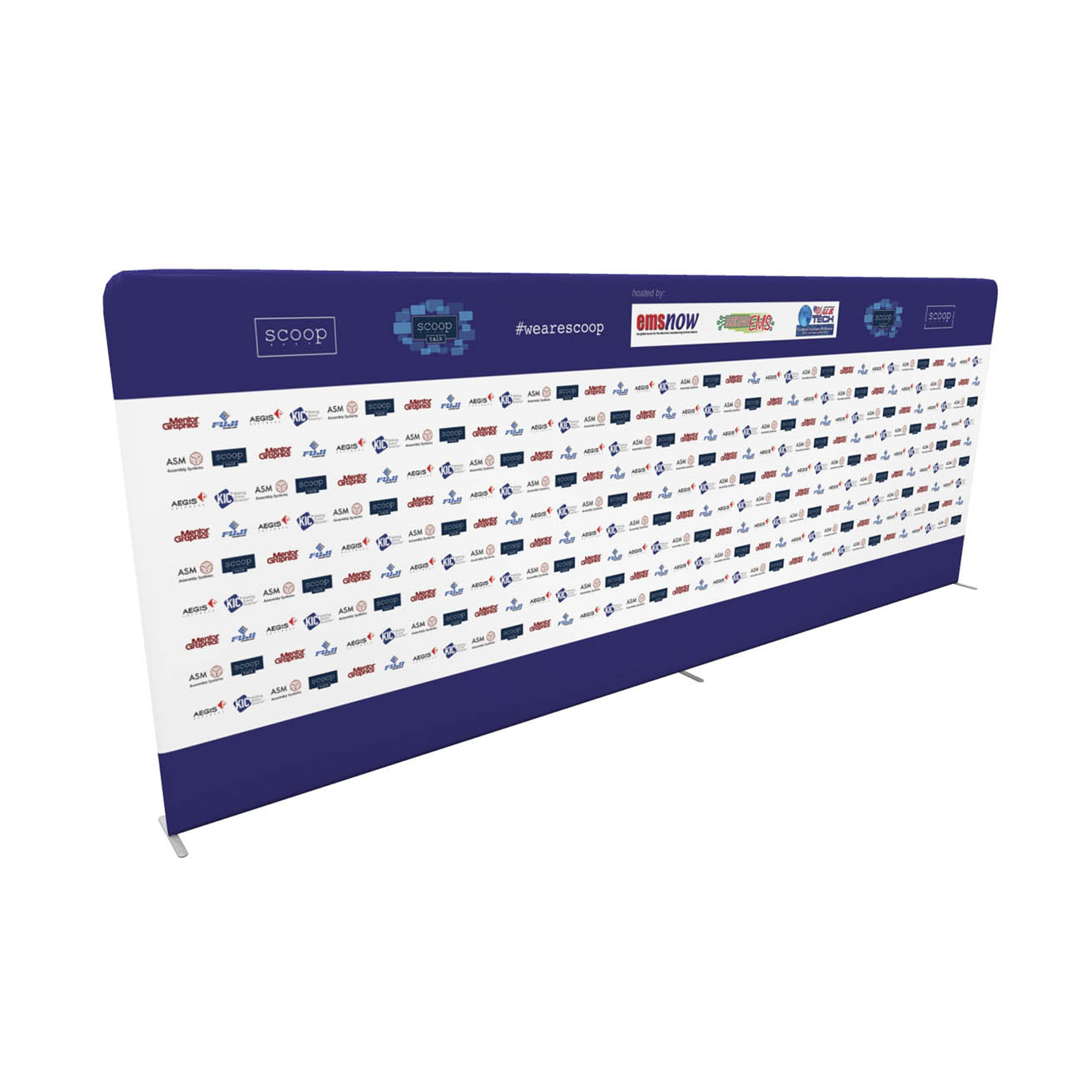 Tension Fabric Display Backdrop - 20x8 Feet Straight HD Edition MX-TFS20