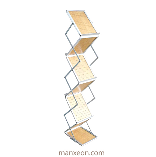 Wood Zig Zag Brochure Literature Rack - MX-BSW