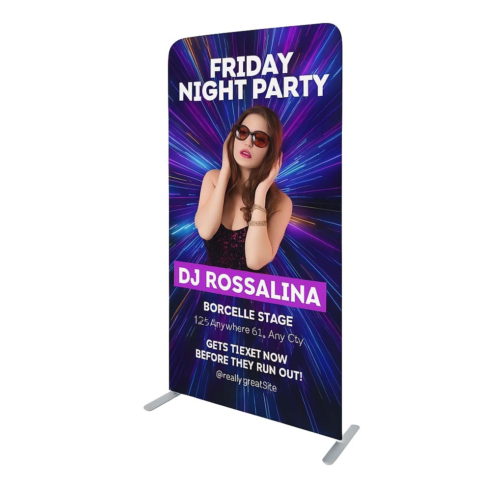 Tension Fabric Banner Panel Display 7.5x4 Feet Straight HD Edition - MX-TFS4
