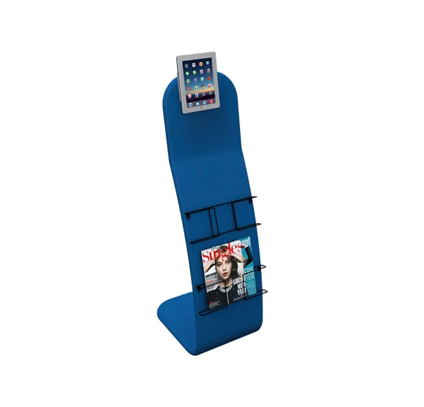 Tension Fabric Brochure Floor Stand with iPad Tablet Holder - MX-TFBHIS