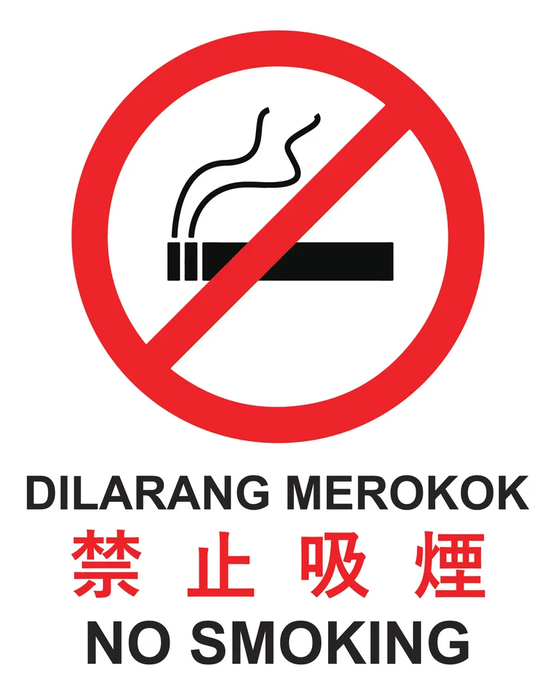 Dilarang Merokok / No Smoking Sticker Signage Government Standard - MX-NSSGS