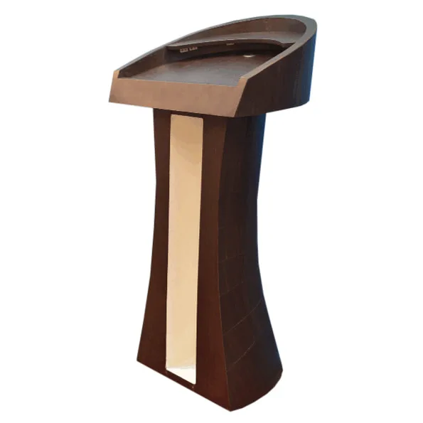 Premium Wooden Rostrum Stand With Wheel - MX-RTREX19