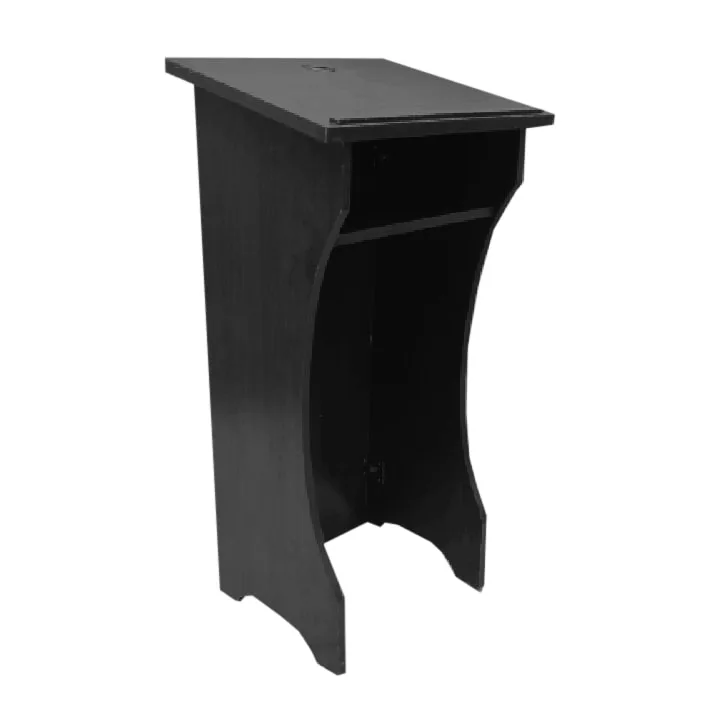 Brown Black Wooden Rostrum Stand - MX-RTREX101