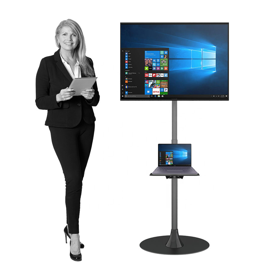 Premium LED Screen TV Floor Stand With Universal Bracket 32 - 65 Inch With Wheels - MX-TVS09
