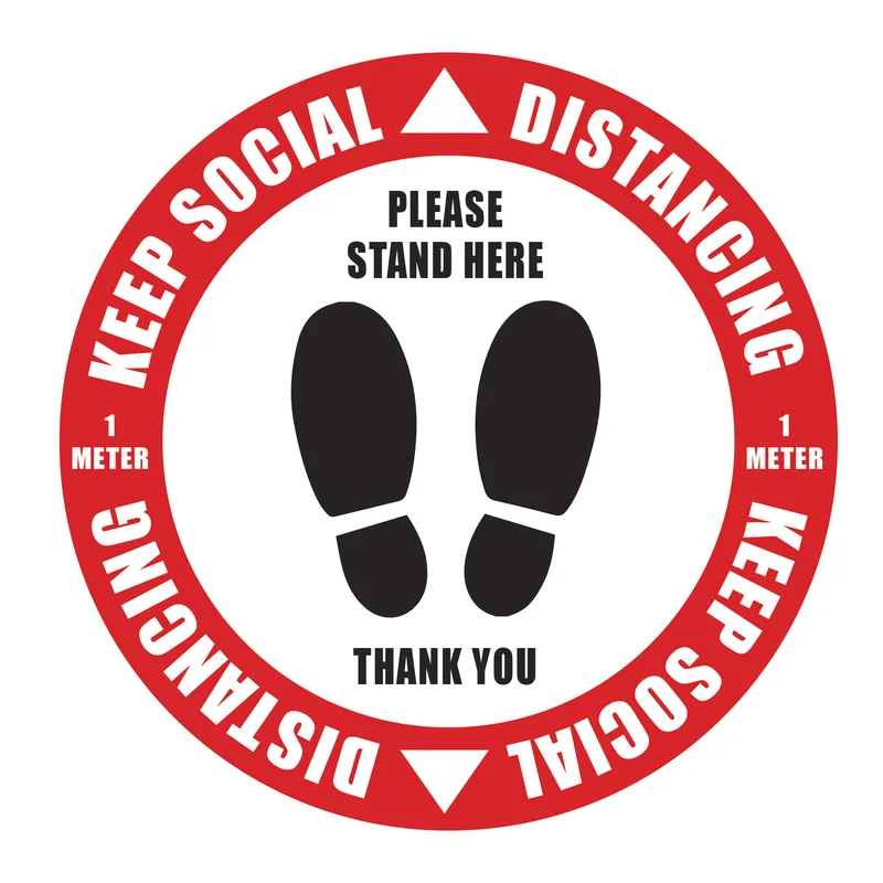 Social Distancing Floor Sticker - Pelekat Sticker Jarak Sosial MX-SDF1