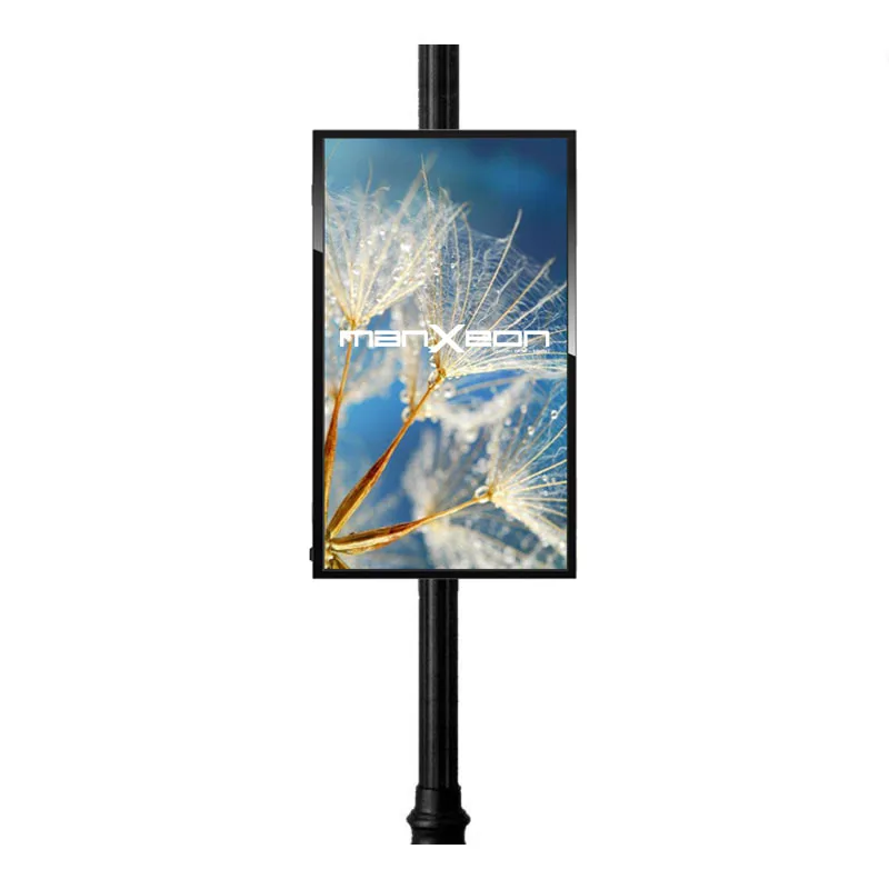 E Bunting Outdoor Lamp Post Digital Signage Poster WiFi 4G Connection P6 Pixel - MX-OLP6DS