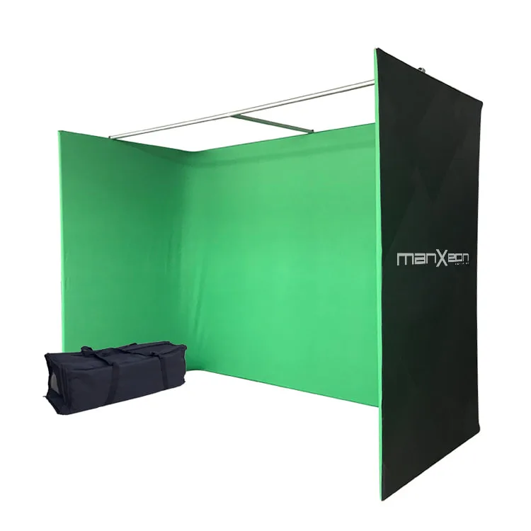 Live Green Screen Backdrop Pop Up Photo Booth HD Tension Fabric PRO Series - MX-GSBTF