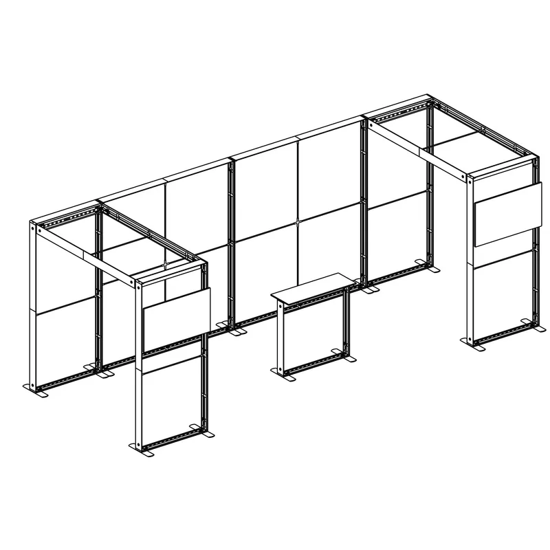 XSEG Dual Arch LED LightBox Booth with TV Bracket Ver. Portable - MX-PTFLBP07