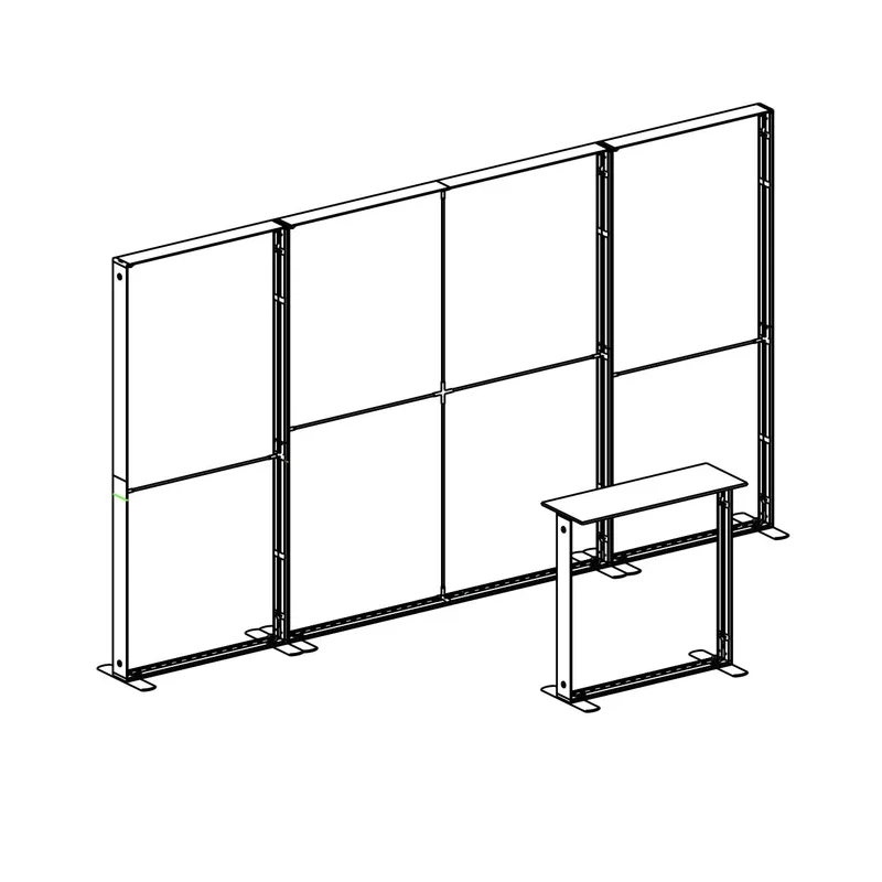 XSEG Wall Backdrop LED LightBox Booth with Counter Ver. Portable - MX-PTFLBP08