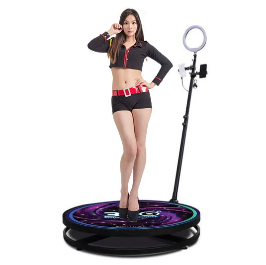 360 Photo Booth Rotating Turntable Camera Platform for Event Rent Buy - MX-360PBM