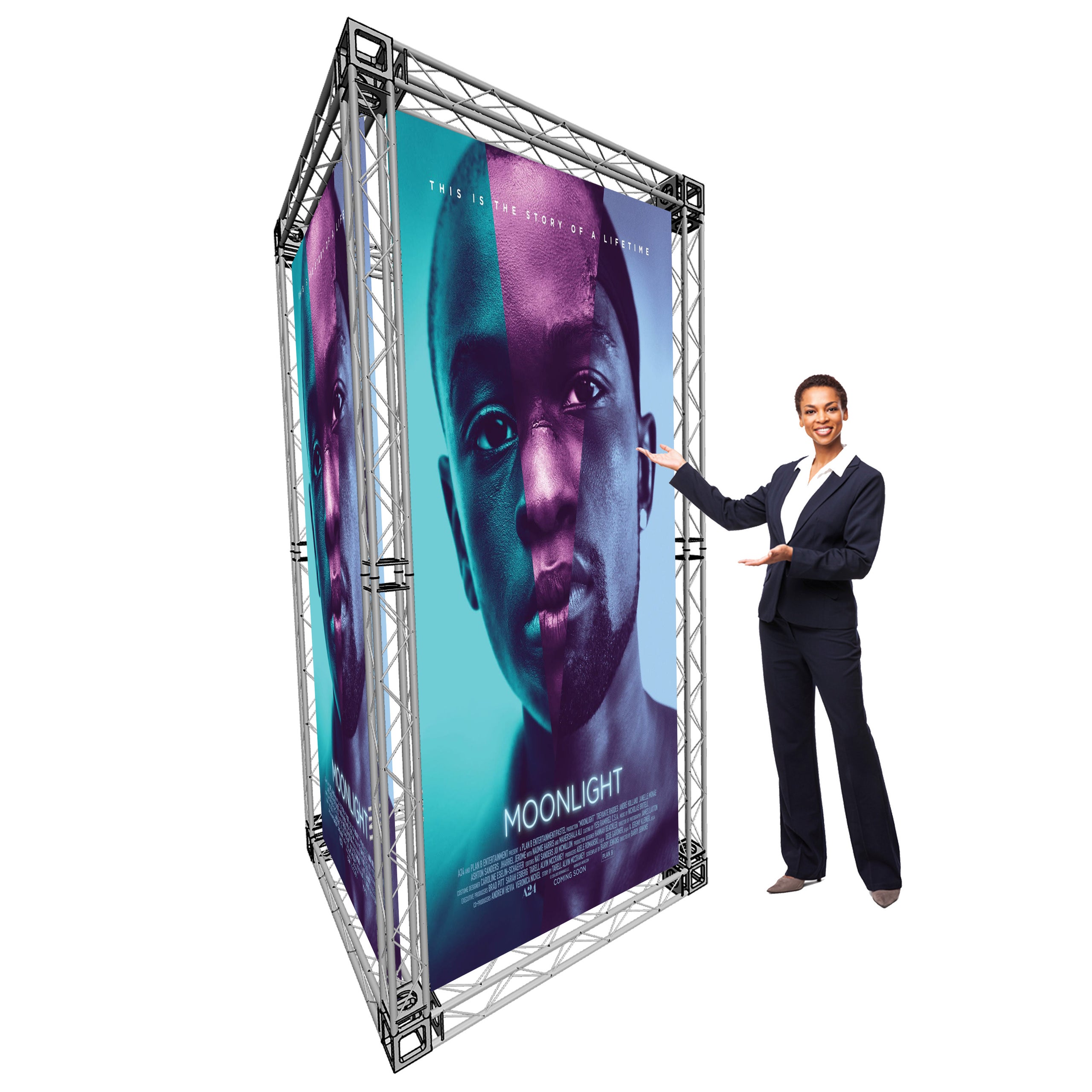 Truss System Tower 4 Panel Truss Backdrop 10cm Aluminum Frame - MX-MTT10D