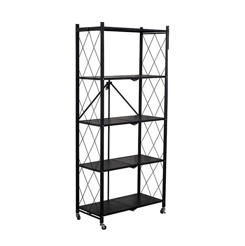 Foldable 5 Tiers Storage Metal Rack With Wheels - MX-5SFMR